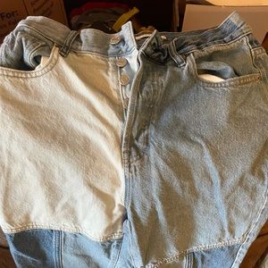 Pacsun High Rise Straight Two Tone Blue Jeans. Size 26
